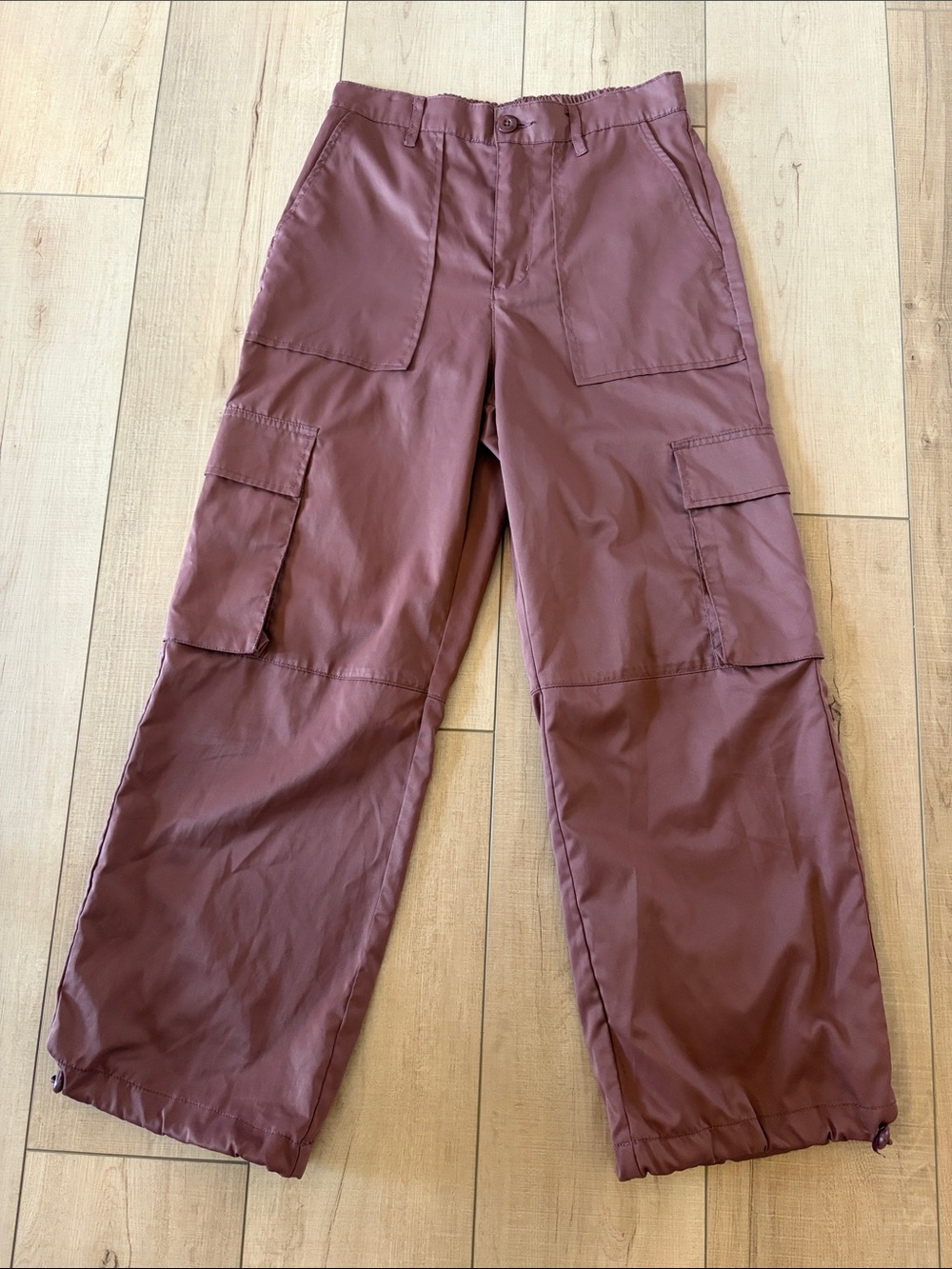Celebrity Pink Cargo Jogger Pants in Mauve Brown